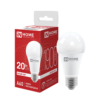 Лампа светодиодная LED-A60-VC 20Вт 230В Е27 4000К 1900Лм IN HOME во Владивостоке