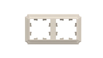 Рамка двухместная AtlasDesign SE Antique бежевая во Владивостоке