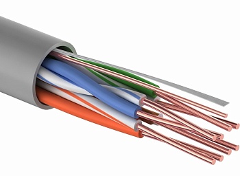 Кабель связи витая пара внутренний НЕ экранированный UTP 4PR 24AWG, CCA, CAT5e, PVC серый, бухта 305м PROconnect во Владивостоке