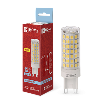 Лампа светодиодная LED-JCD 12Вт 230В G9 6500К 1140Лм IN HOME во Владивостоке
