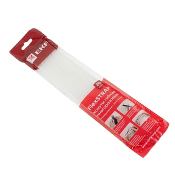 Хомут гибкий (20 шт.) белый FlexSTRAP EKF во Владивостоке
