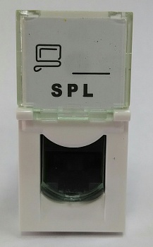 Розетка SPL компьютерная RJ45 22,5х45 cat5e для кабель-канала во Владивостоке
