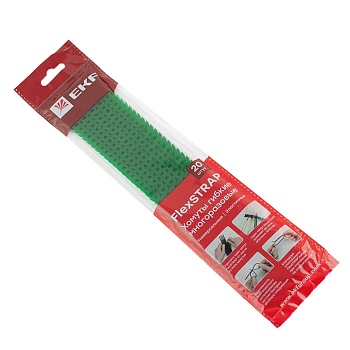 Хомут гибкий (20 шт.) зеленый FlexSTRAP EKF во Владивостоке